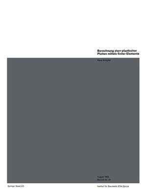 cover image of Berechnung starr-plastischer Platten mittels finiter Elemente